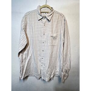 Uniqlo Plaid Button-Up Shirt Long Sleeve Collared Relaxed Fit‎ Large